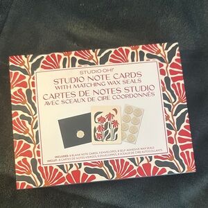 Studio Oh! Note Cards with Wax Seals - Red and gray new sealed